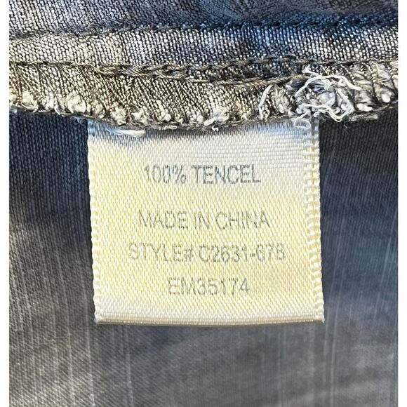 Cloth & Stone Shirt Womens Small Gray Chambray High Low Split Back Button Down - Picture 8 of 9